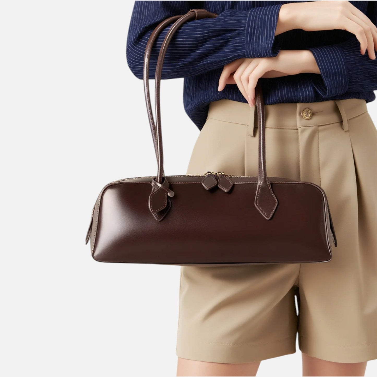 Aurelia Leather Baguette Bag