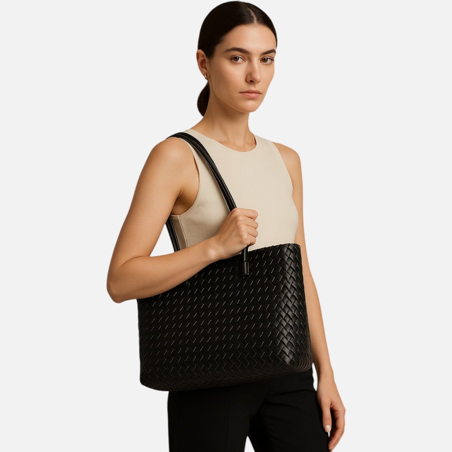 The Woven Leather Tote Bag
